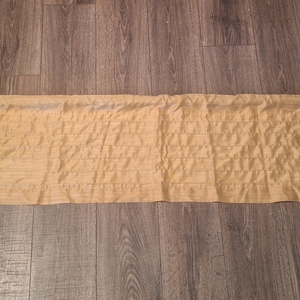Elegant Gold Ruffled Curtain Panel - Picture 2 of 4